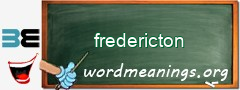 WordMeaning blackboard for fredericton